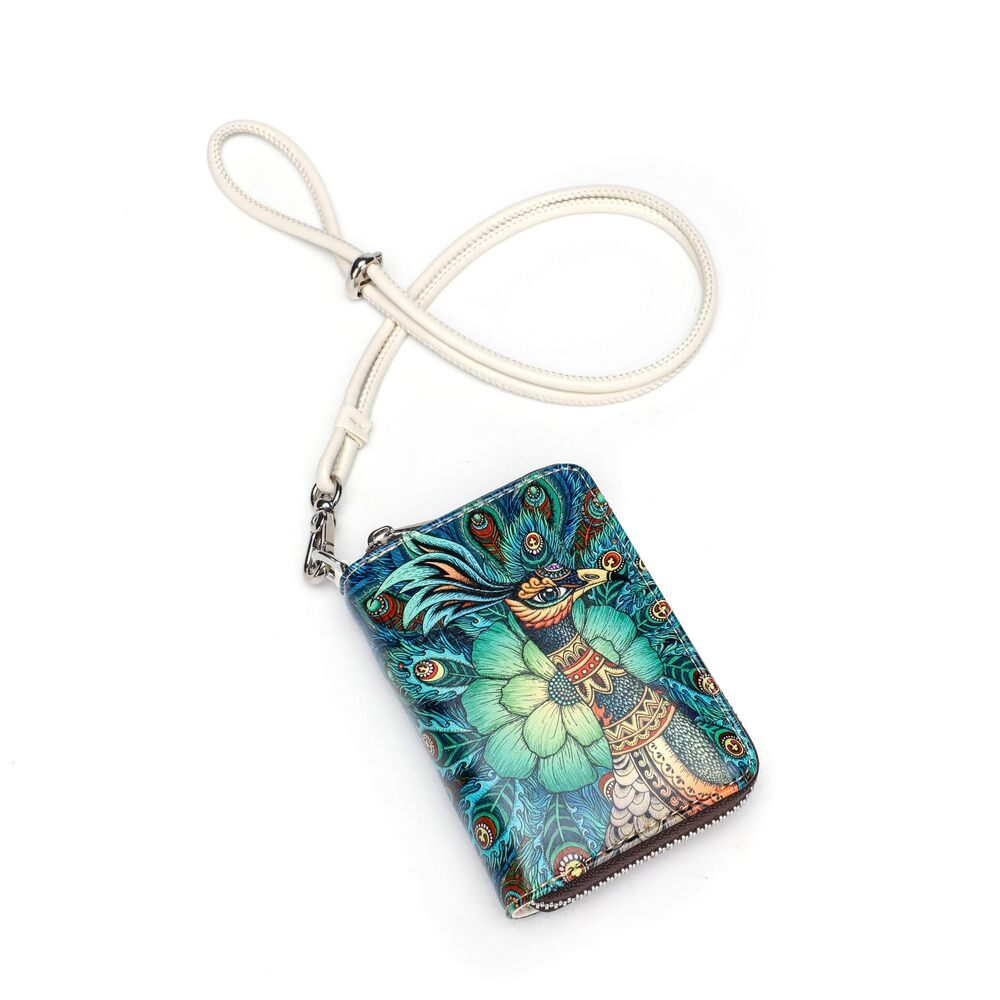 1415 RFID Credit Card Holder Wallets Leather Zipper Card Case Holder Wallet